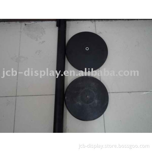 black iron post with blue belt stanchion post (JCB-G02)
